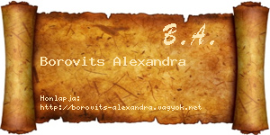 Borovits Alexandra névjegykártya
